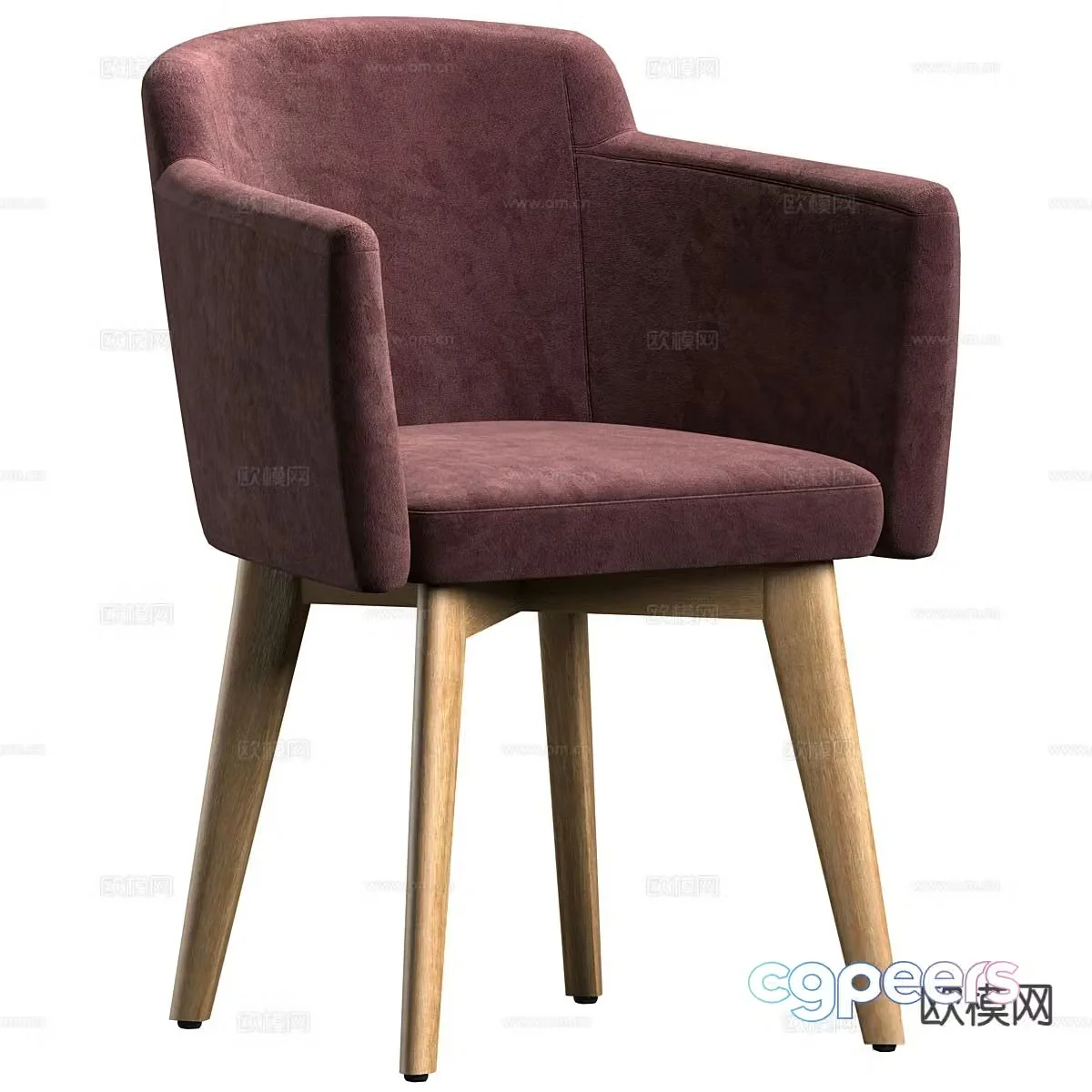 Modern desk chair dining chair chair 3d model