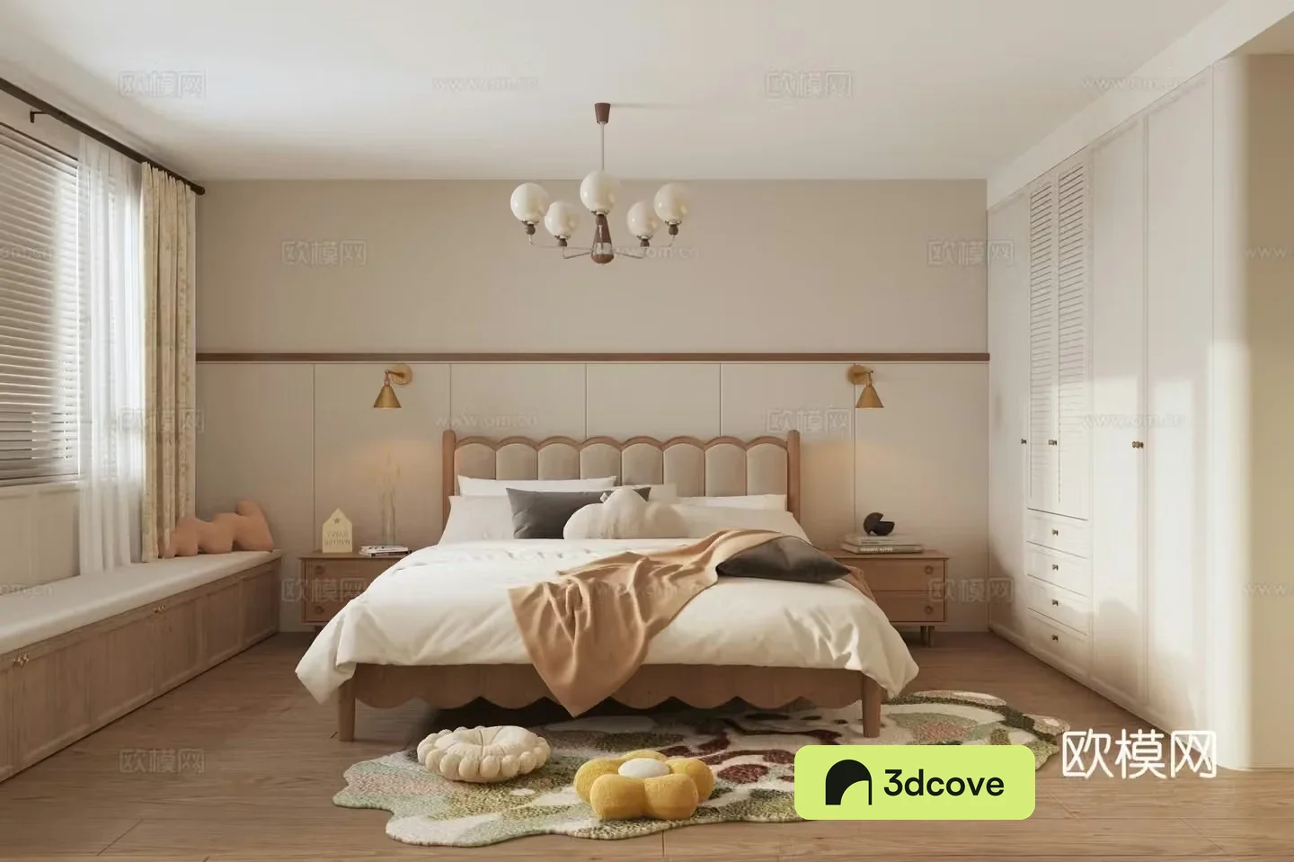 Retro American bedroom Small American bedroom Simple American home bedroom American retro home bedroom