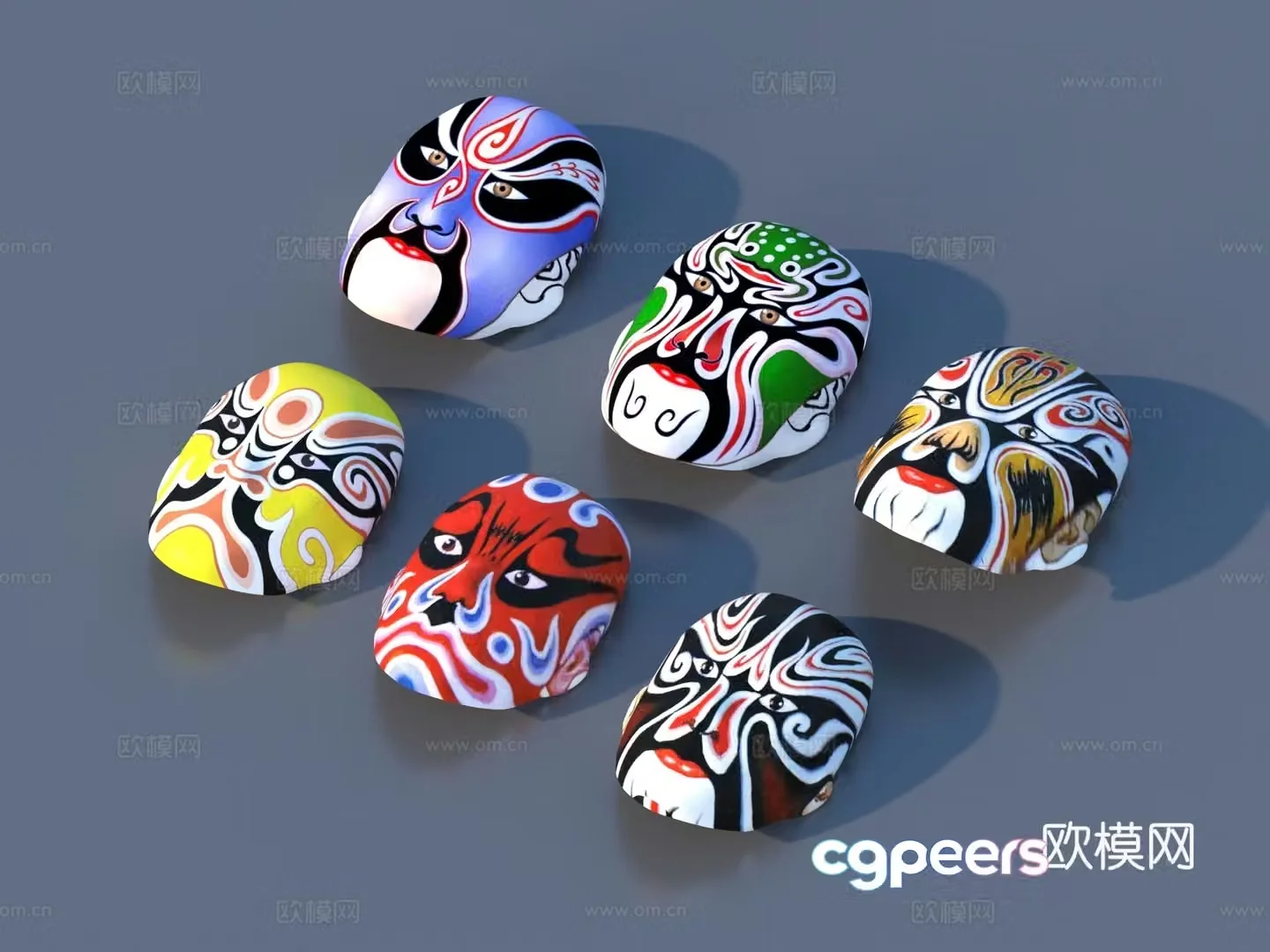 Facebook Peking Opera Facebook Cultural Supplies Opera Facebook 3D Model