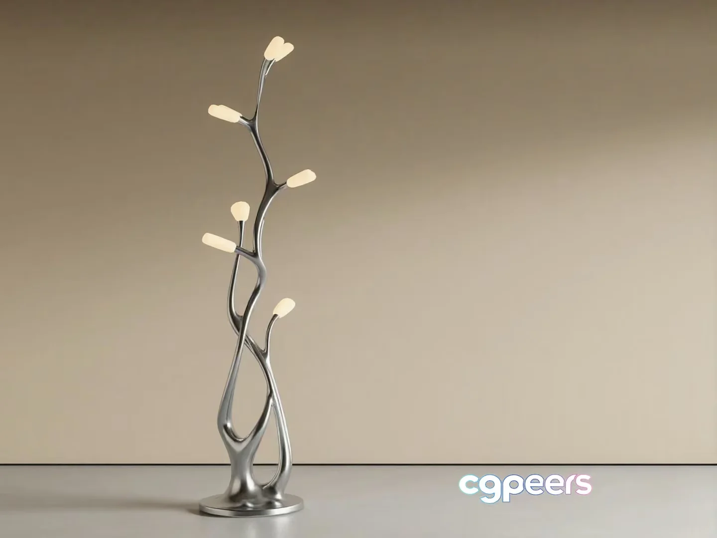 Modern Silver Lamp 3D Model – 18467 – VRAY Render