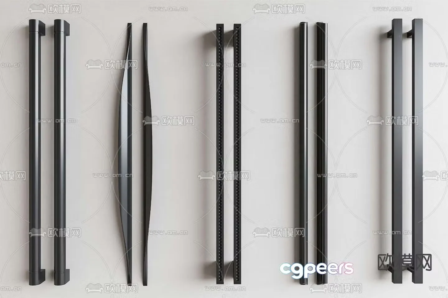 Door handle Door handle Cabinet door handle Metal handle 3D model