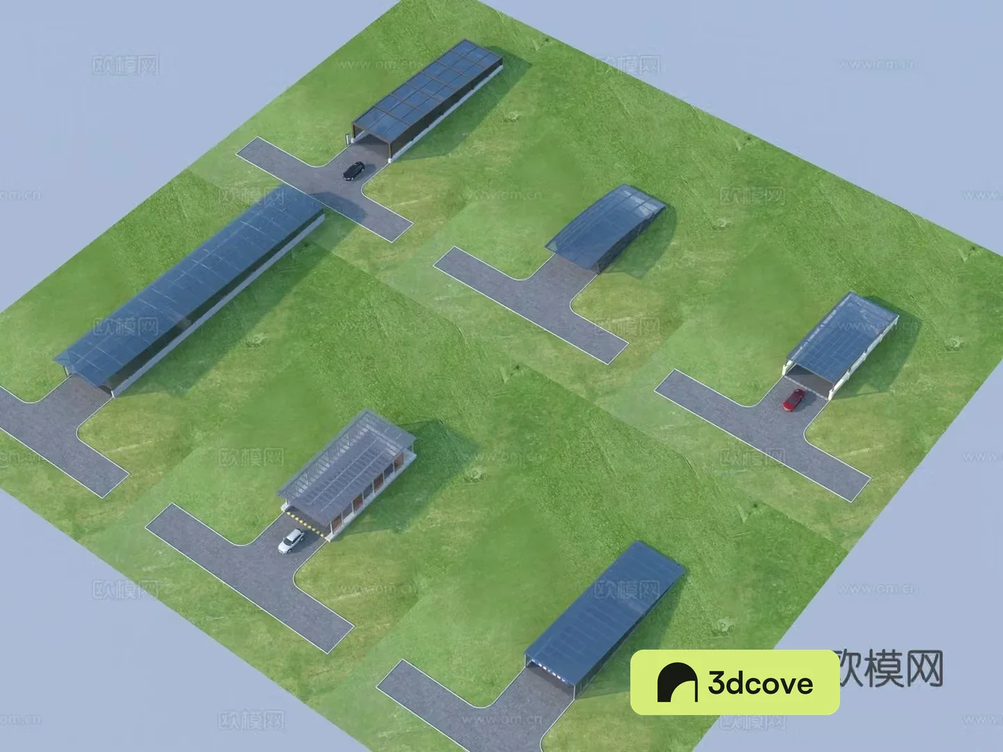 Underground garage parking lot entrance and exit