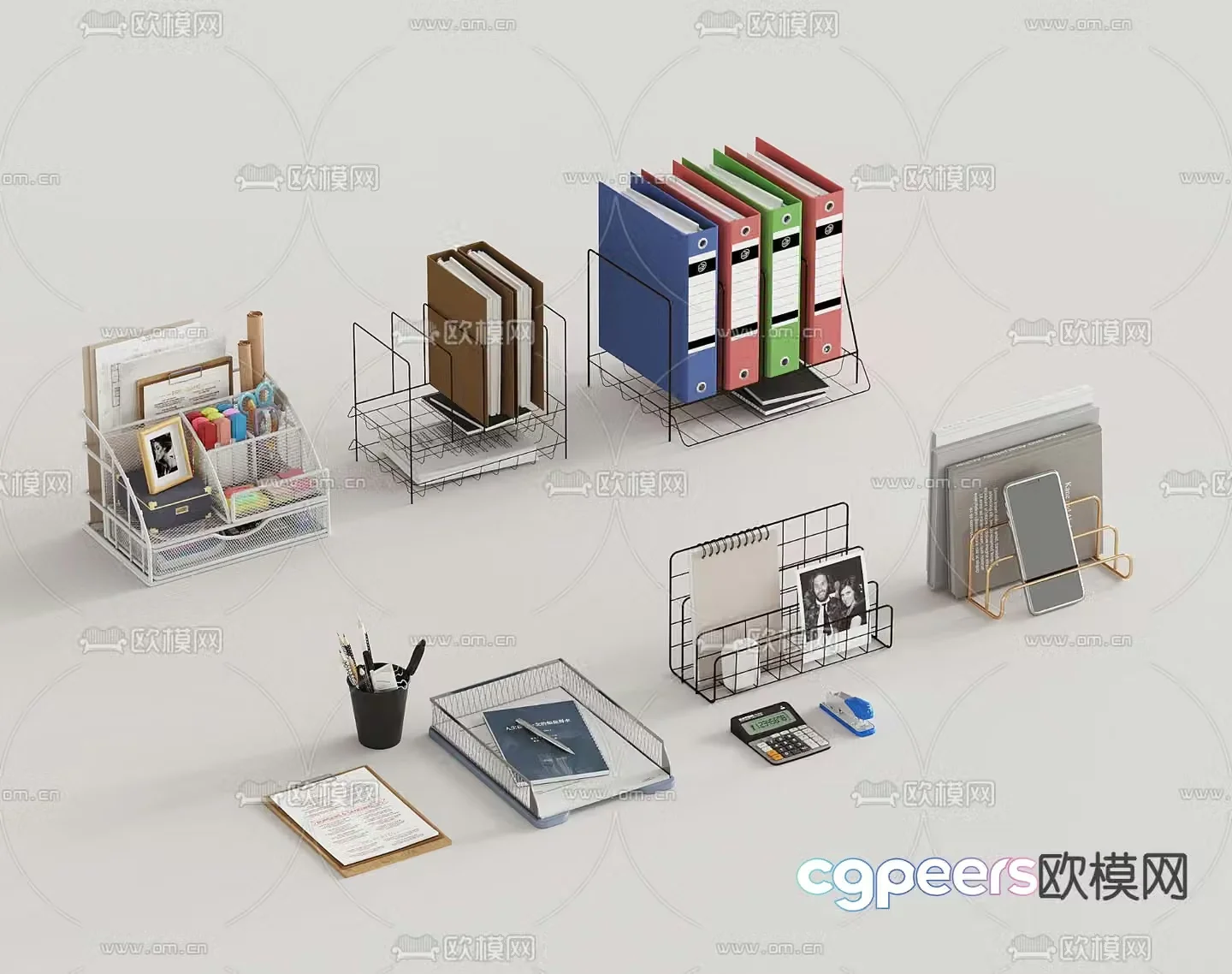 Office supplies folder folder 3d model