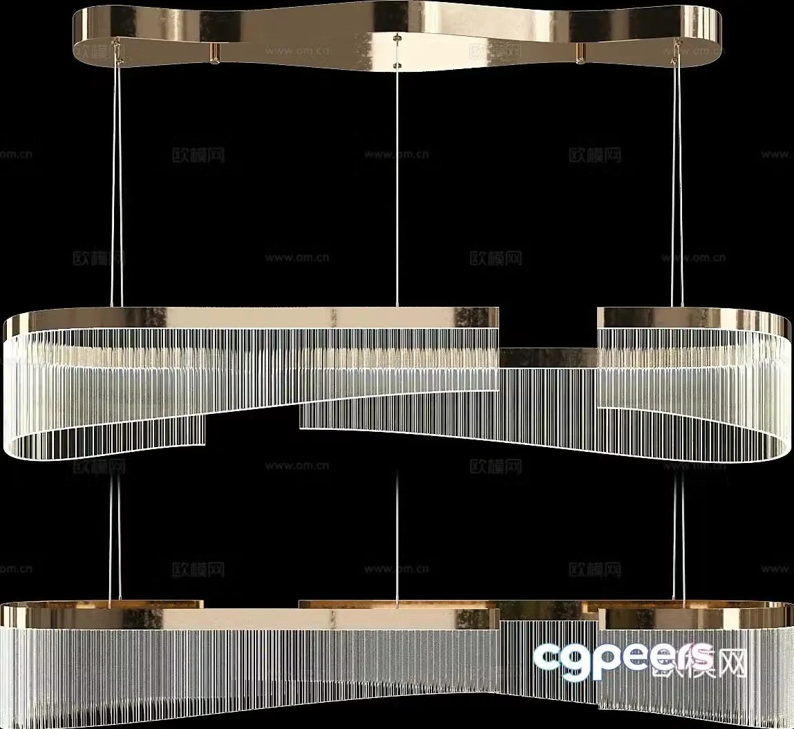 Light luxury crystal lamp 3d model