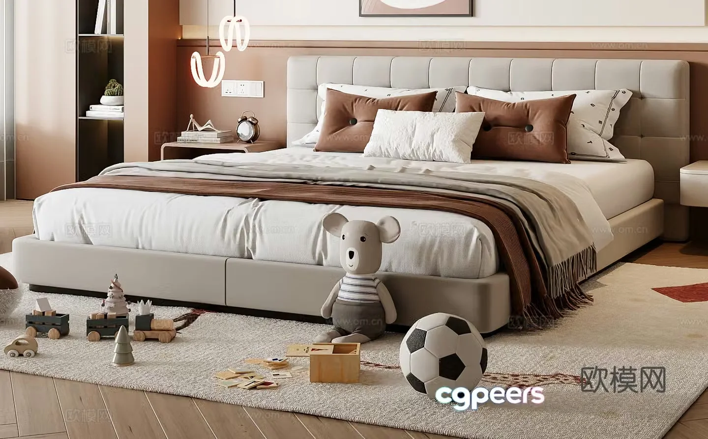 Modern children’s bed 3d model