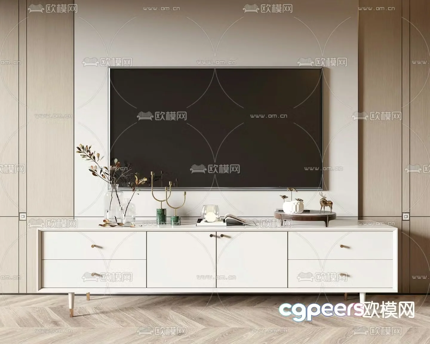 Modern TV cabinet 3d model