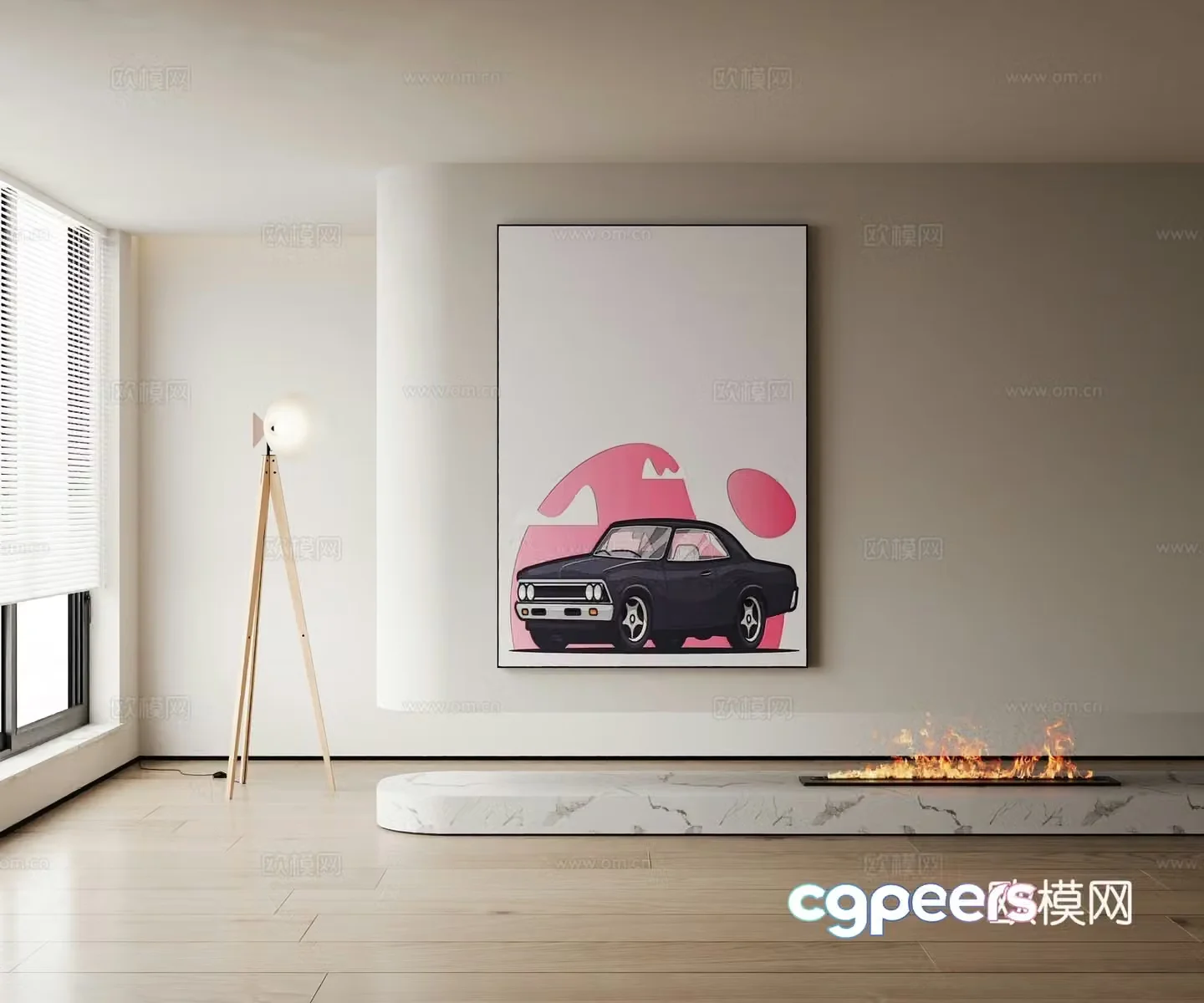 Modern decorative painting 3d model