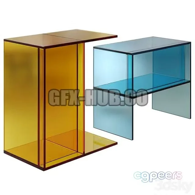 3ds Max Free – Color Transparent Acrylic Flip Table Options