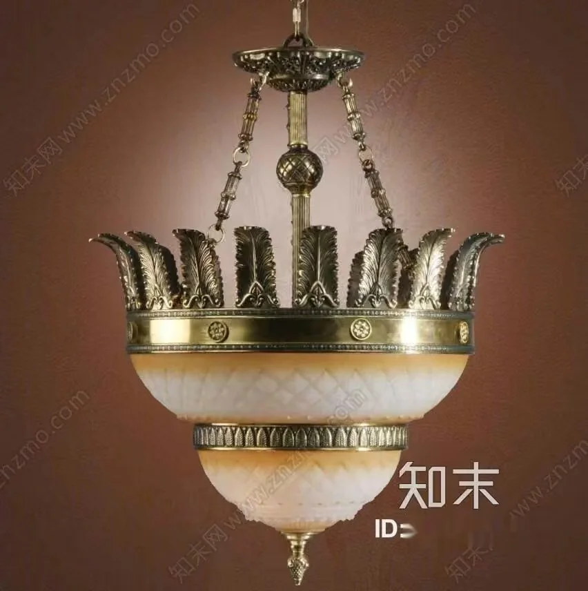 Gold Light Fixture 3D Model – 12675 – VRAY Render