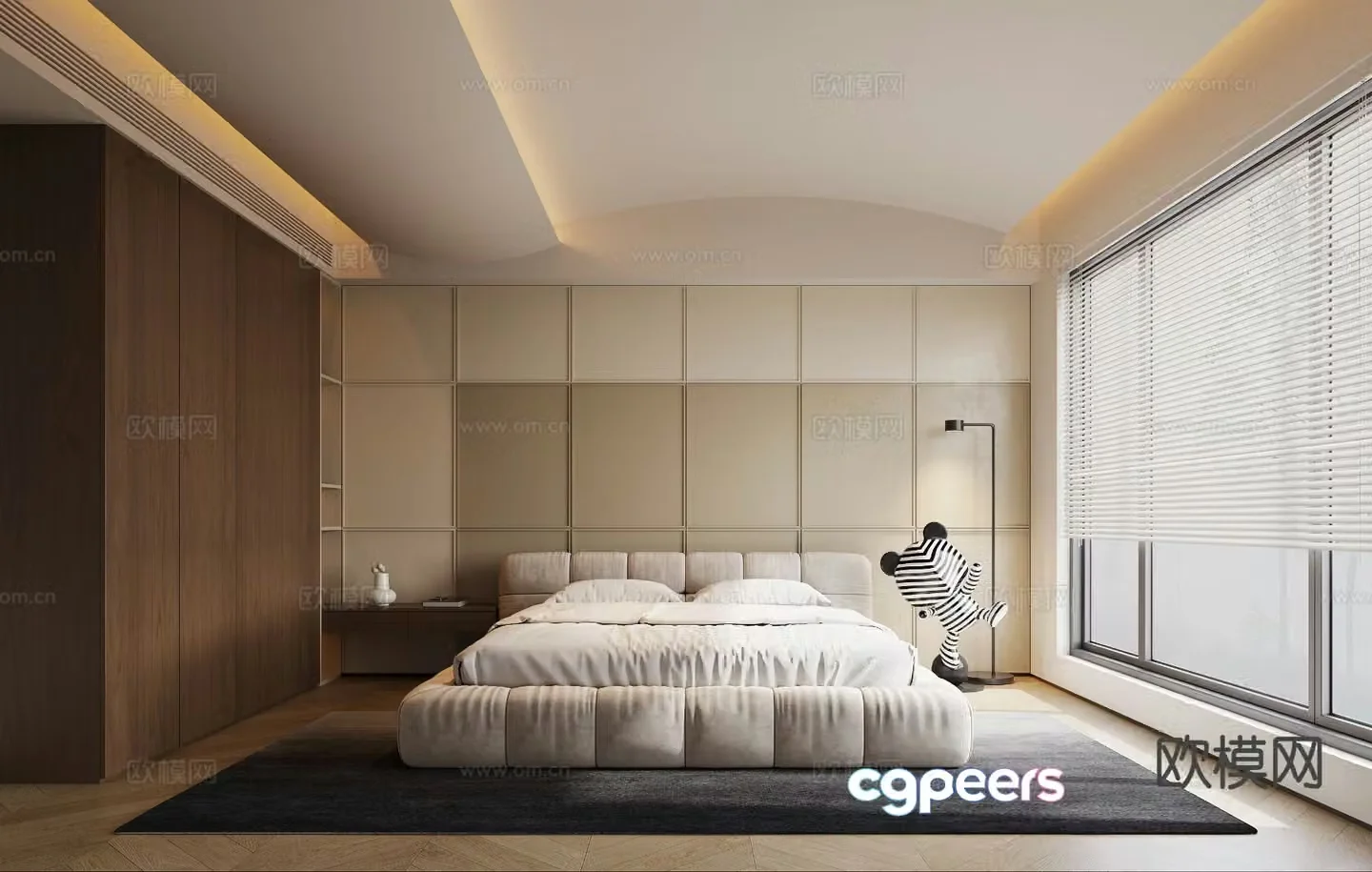 Modern bedroom master bedroom 3d model