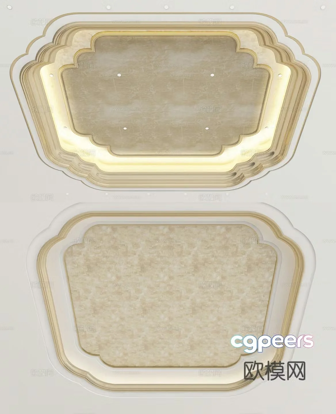 European style ceiling 3D model