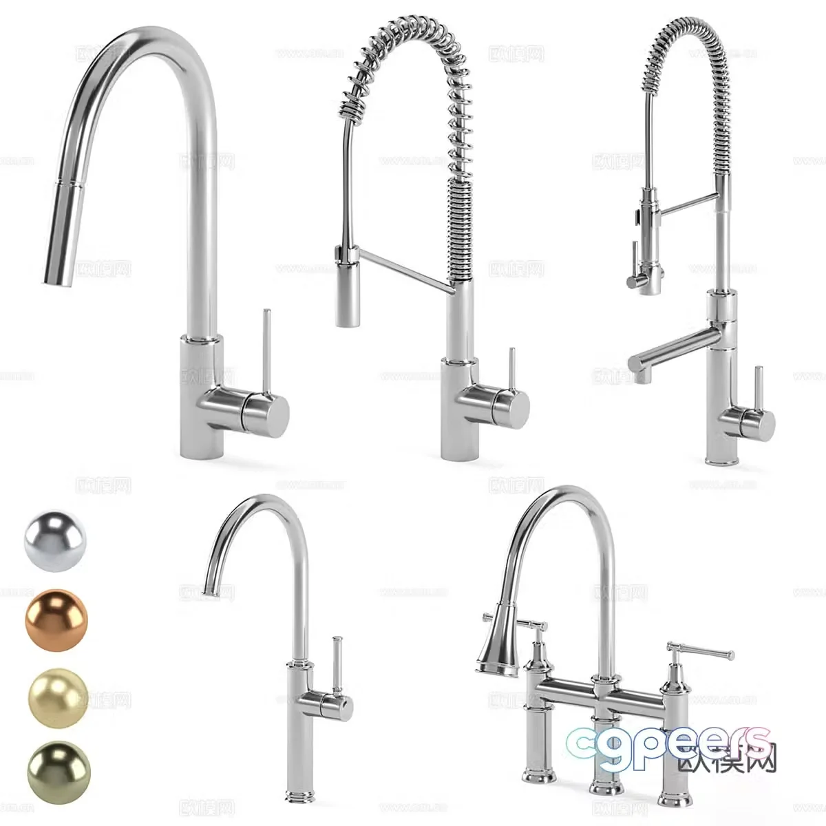 Bathroom accessories faucet 3d model