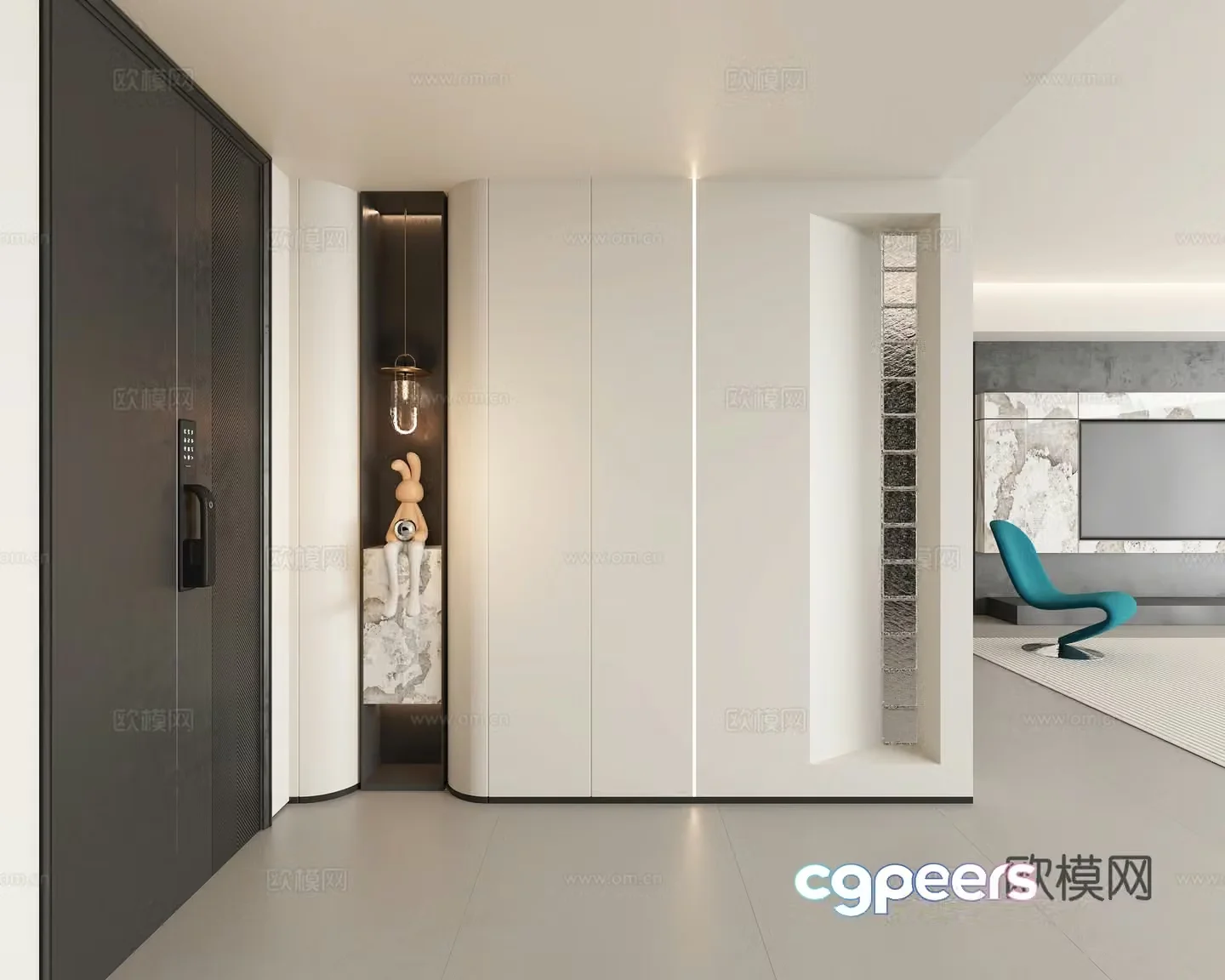 Modern entrance 3D model