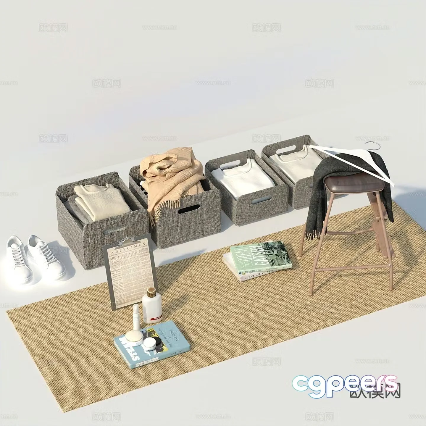 Clothes storage clothes 3d model