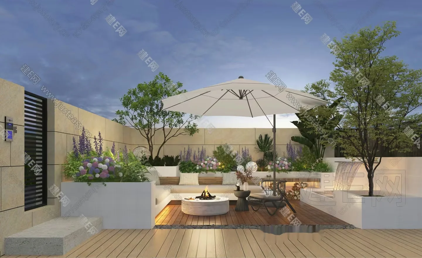 Modern Outdoor Patio 3D Model – 11818 – VRAY Render