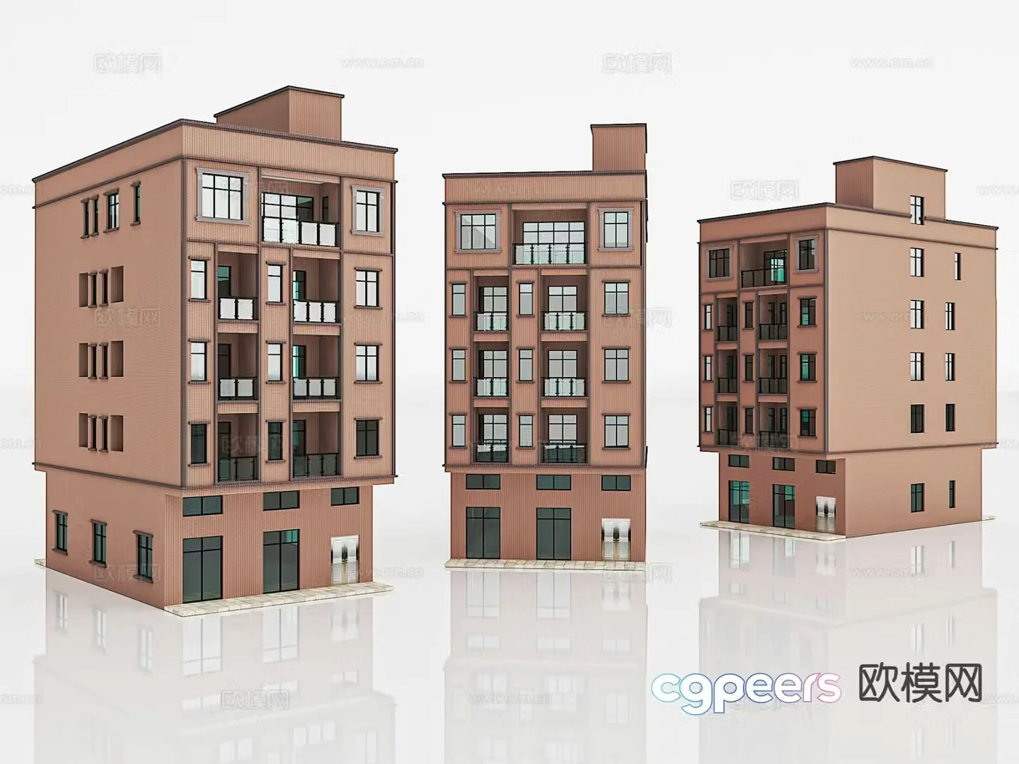 House components high-rise buildings rural buildings 3D models