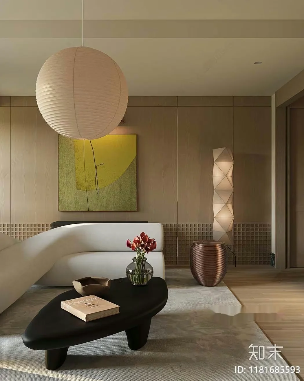 Modern Living Room 3D Model – 140 – VRAY Render