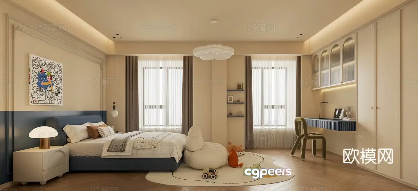 French children’s room 3d model