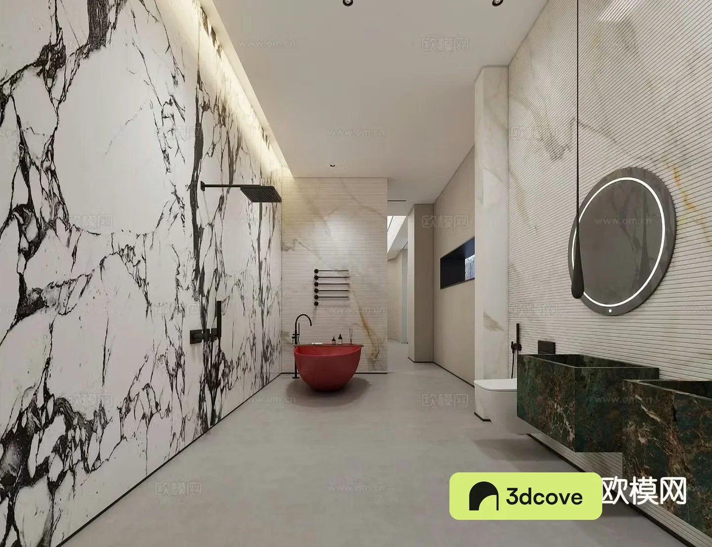Modern bathroom toilet