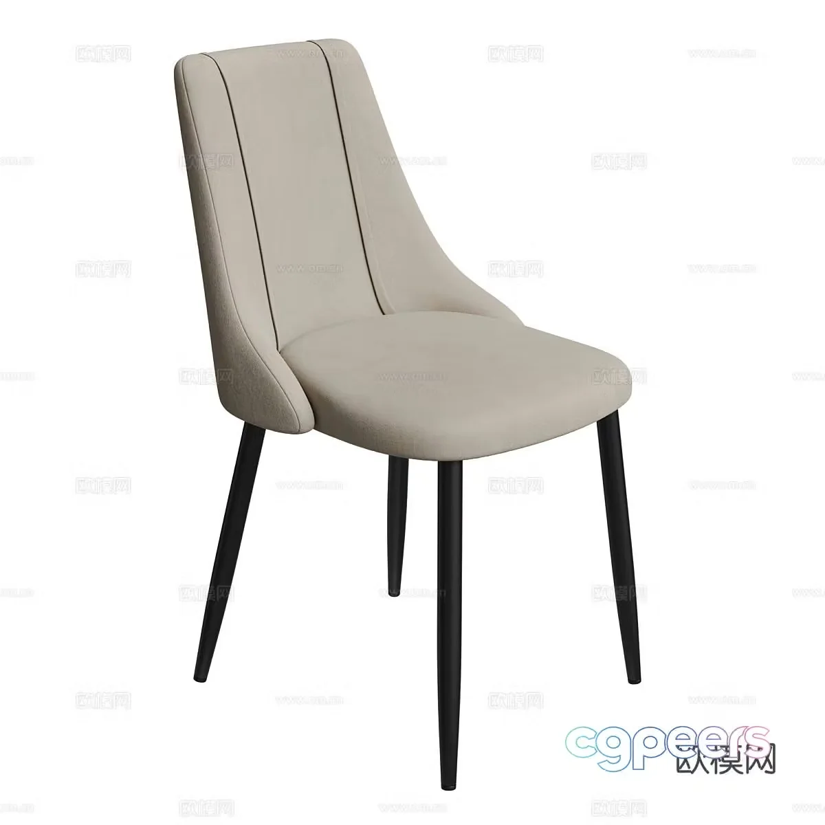 Modern chair Single chair Dining chair 3d model
