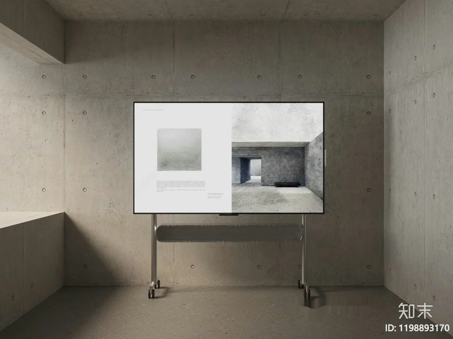 A Modern Concrete Room 3D Model – 11312 – CORONA Render