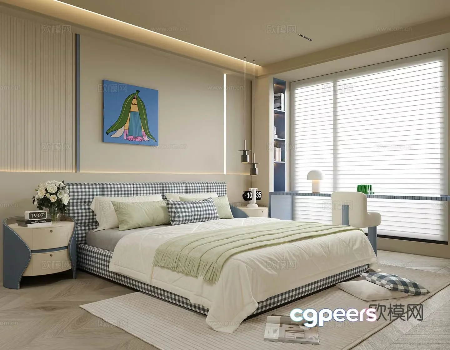 Modern universal children’s room Children’s room Girls room Boys room Children’s bed 3D model