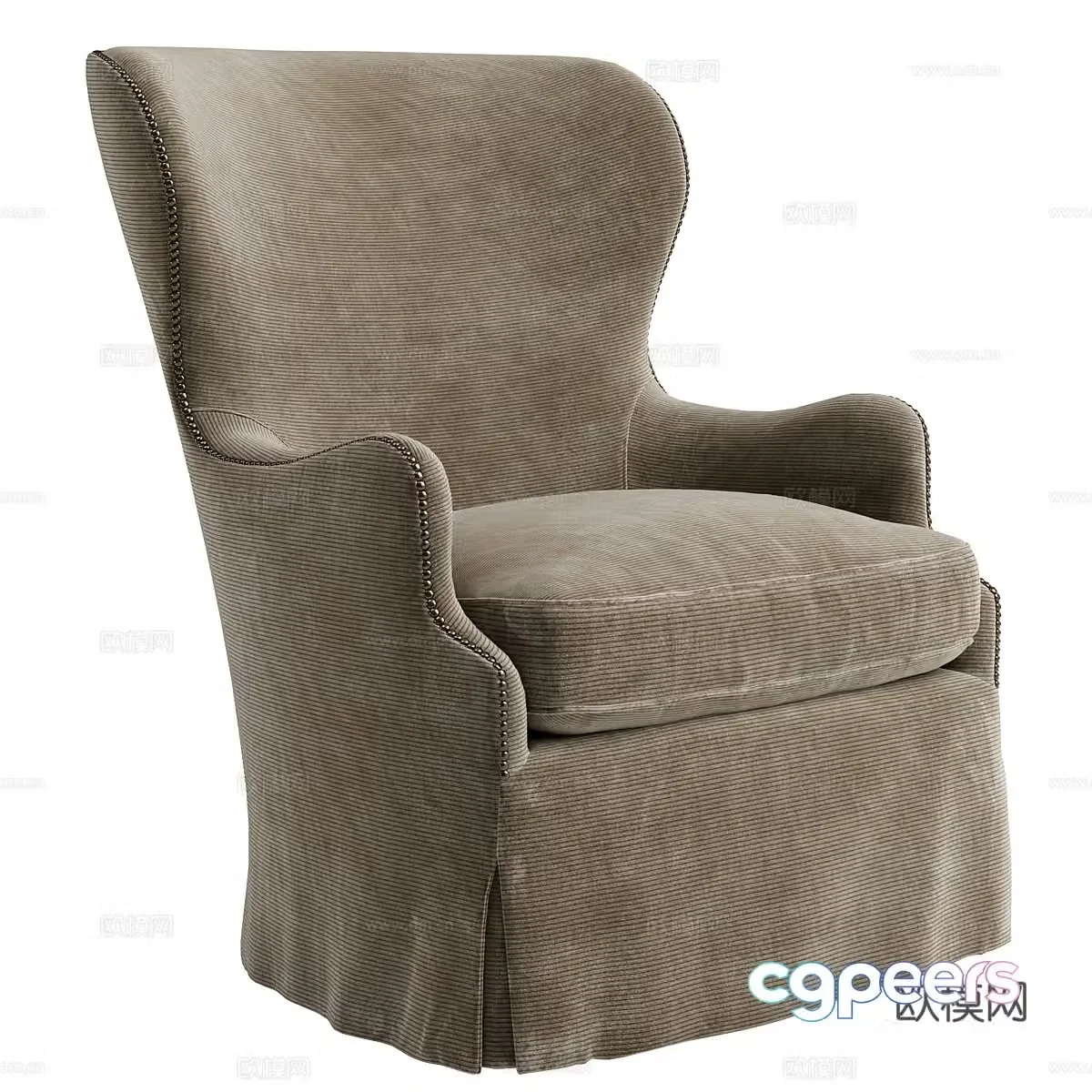American simple Lee Industries 1991 armchair 3d model