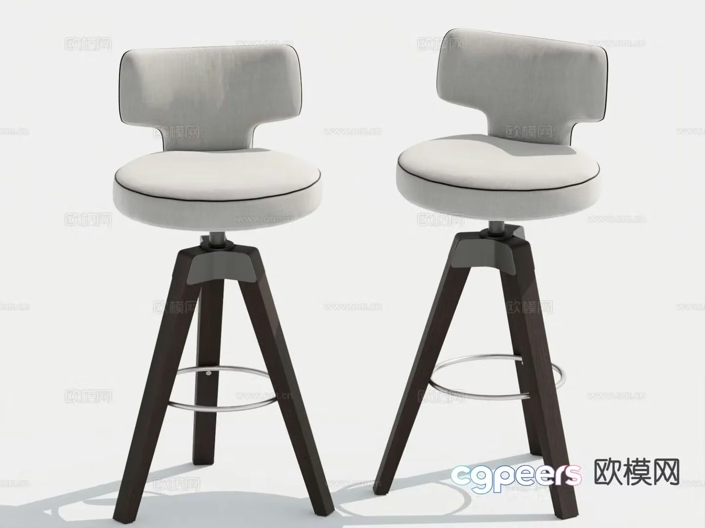 Modern bar stool high stool bar stool 3d model