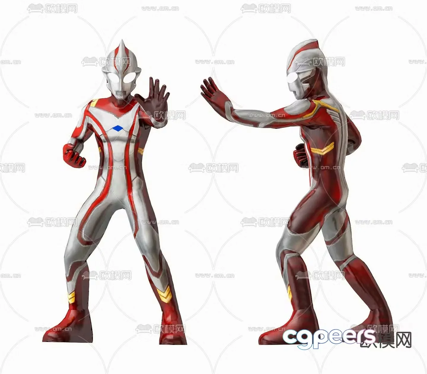 Modern Ultraman toys 3d model