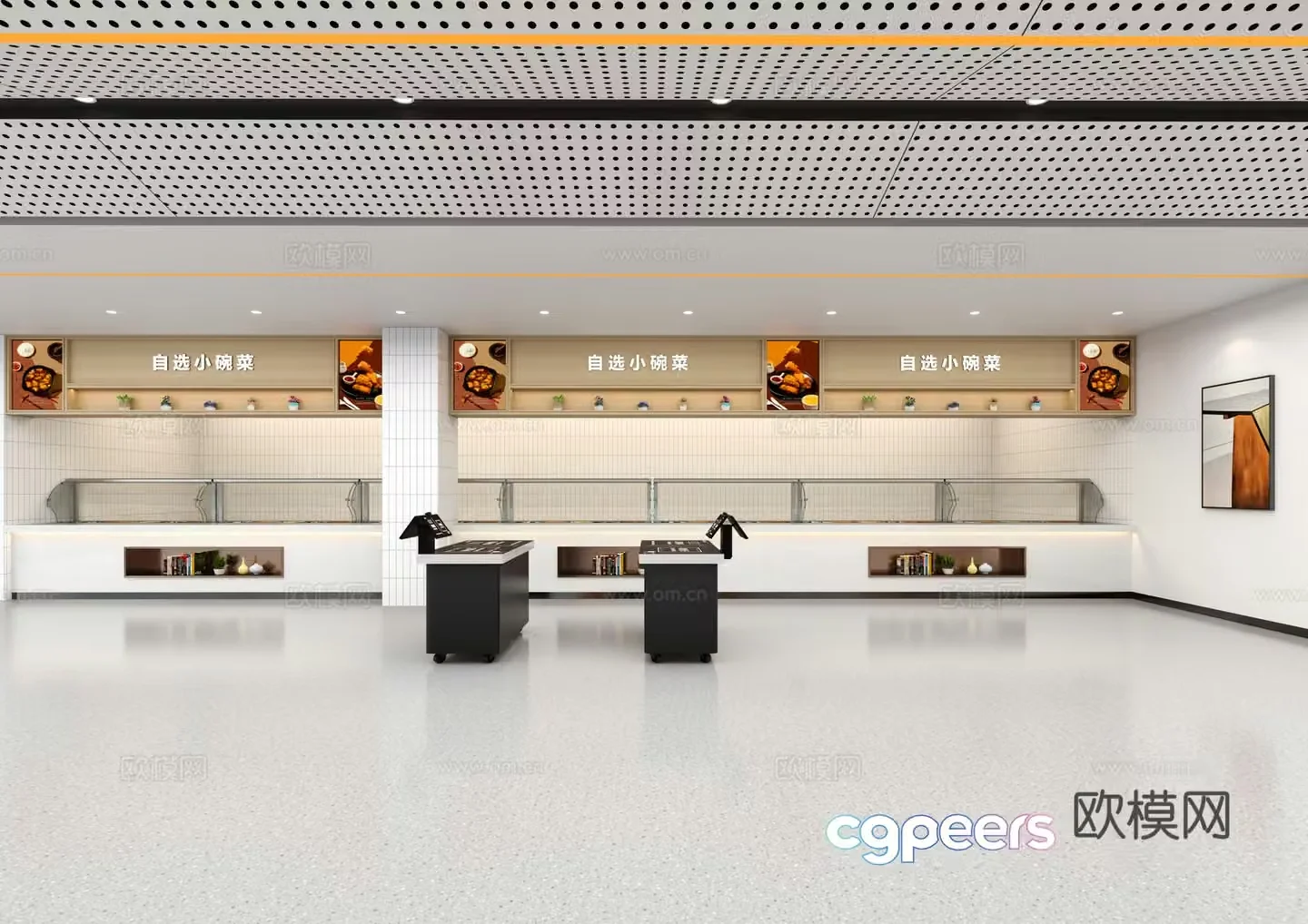 Modern canteen employee canteen university canteen school canteen employee restaurant canteen canteen employee restaurant canteen open file 3D model