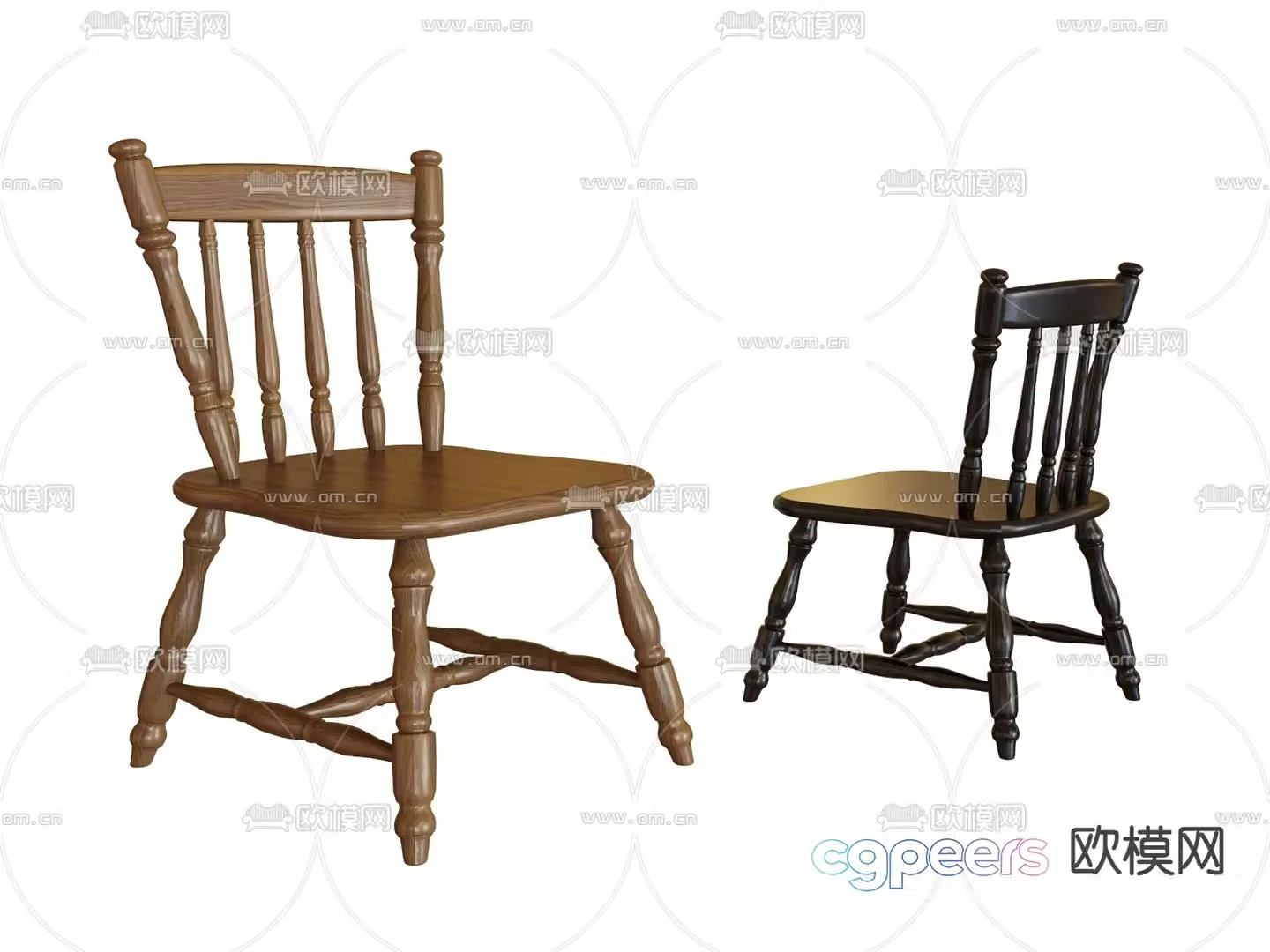 Medieval style dining chair chair 3d model