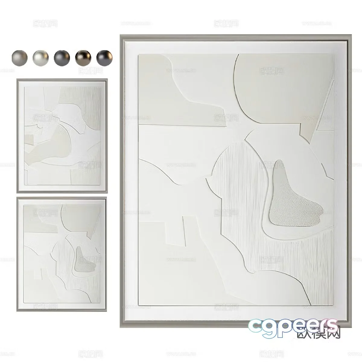 Abstract painting 3d model