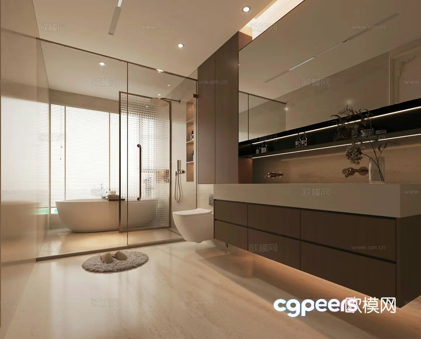 Italian bathroom bathroom 3d model