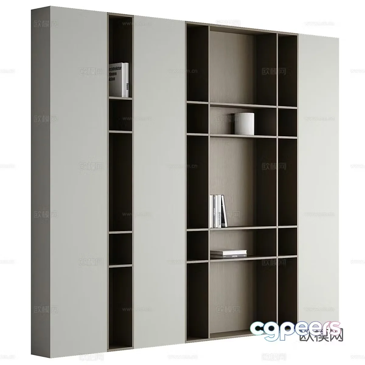 Italian bookcase 3d model