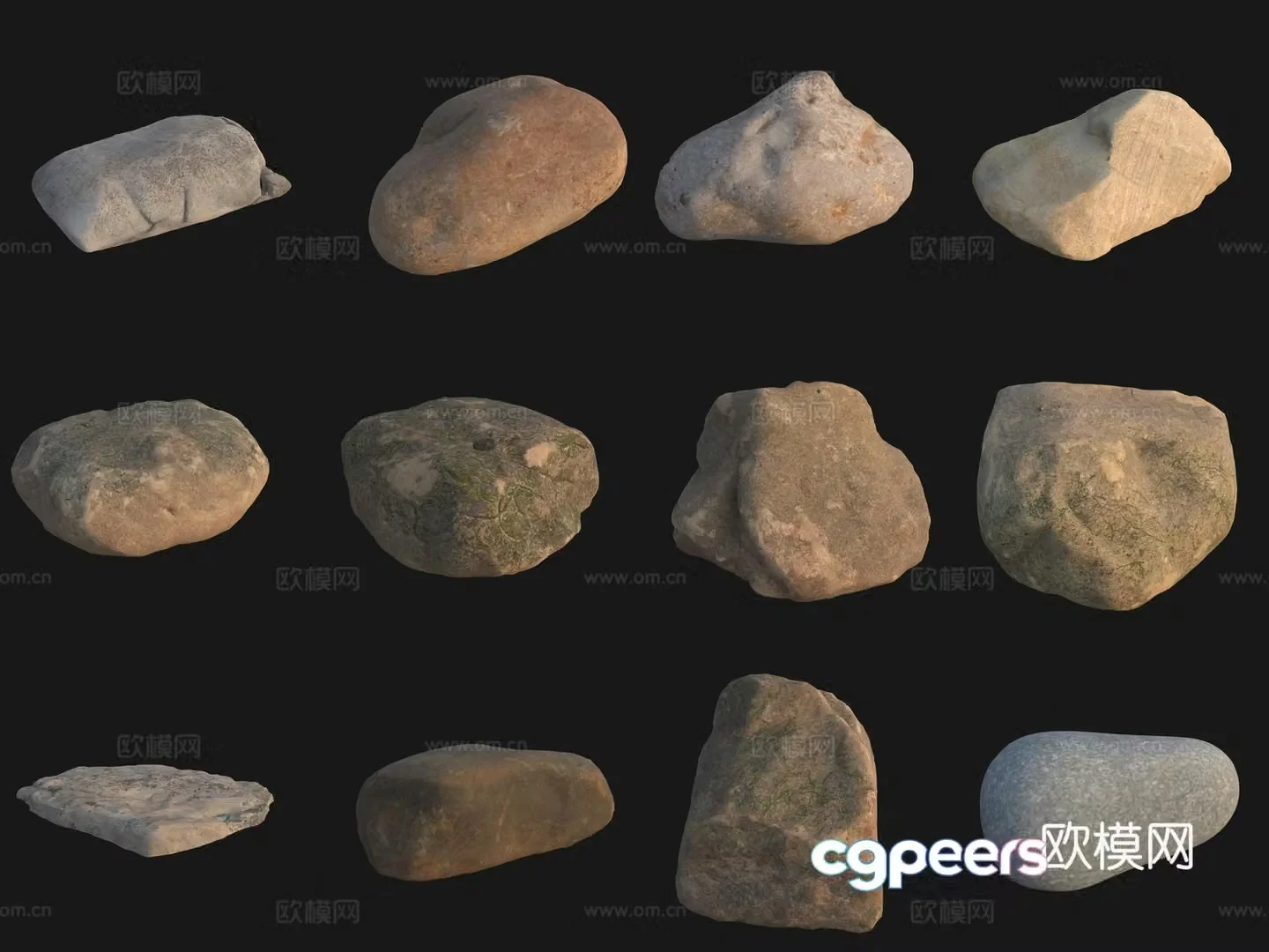 Rock big stone 3d model