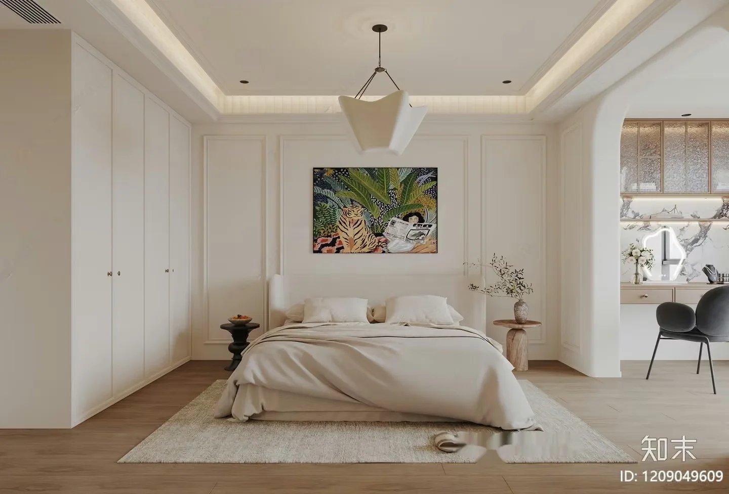Cozy Bedroom 3D Model – 620 – CORONA Render