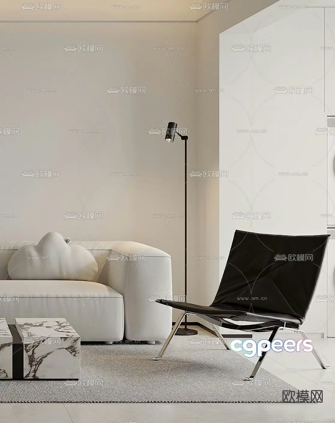 Modern leisure chair chair 3d model