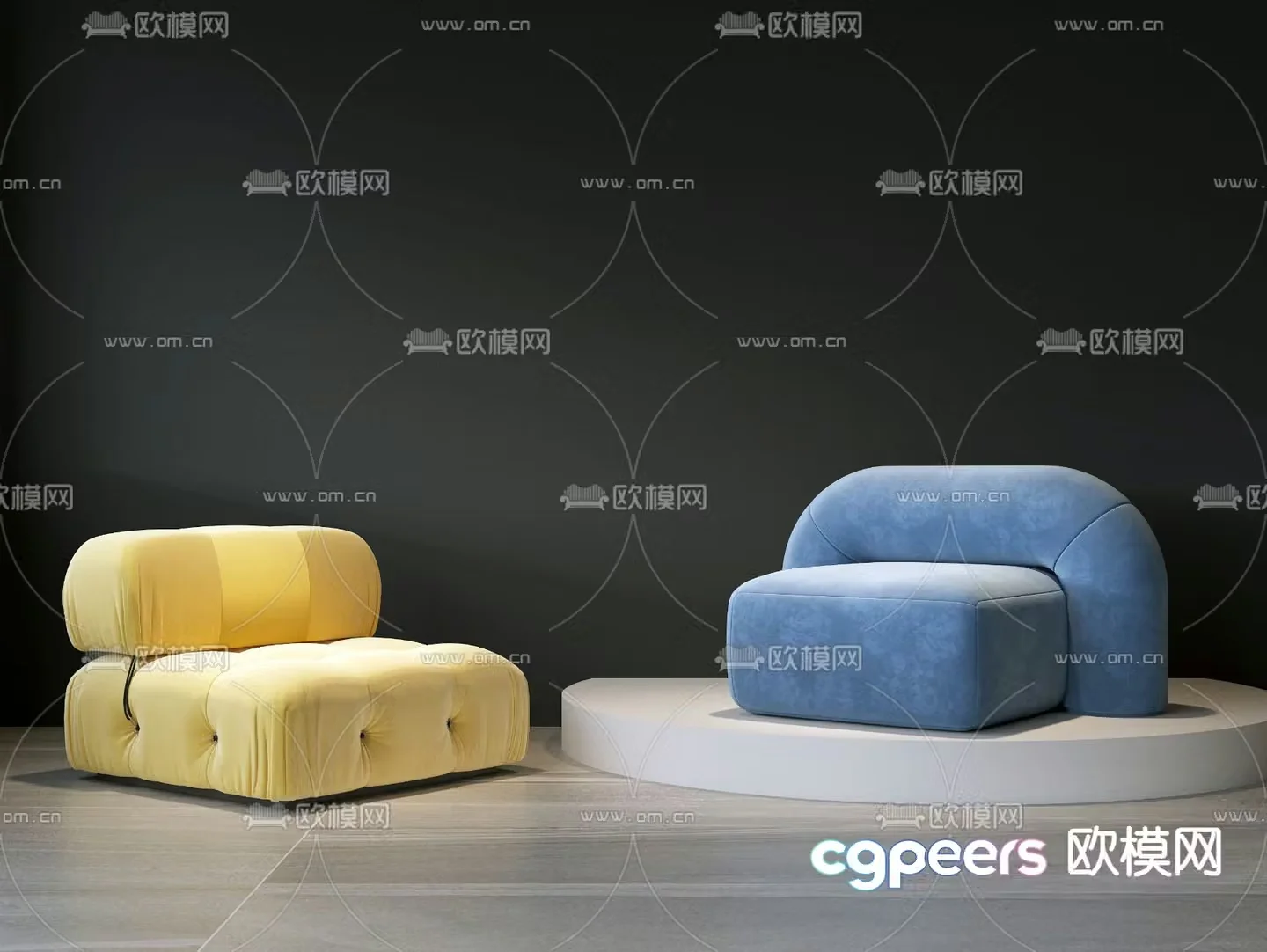 Leisure sofa fabric sofa 3d model