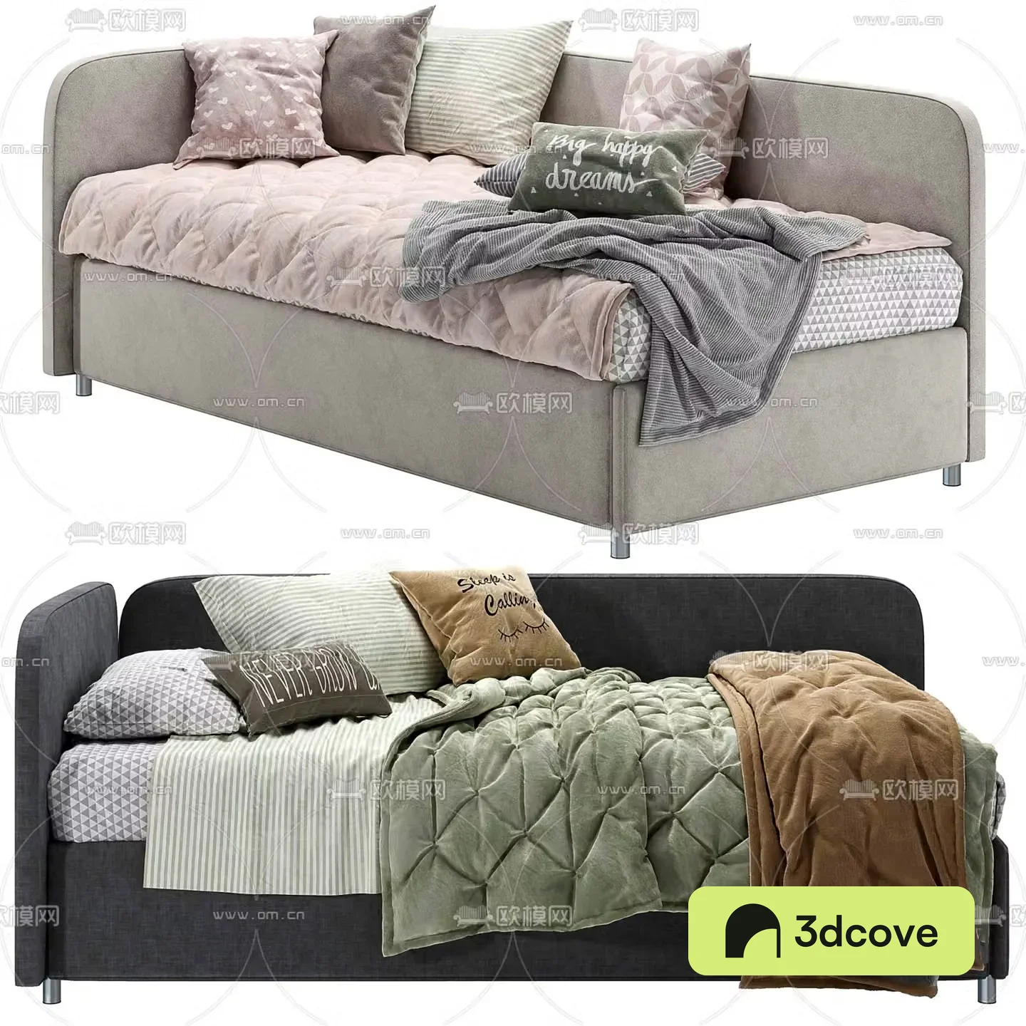 Modern fabric children’s bed