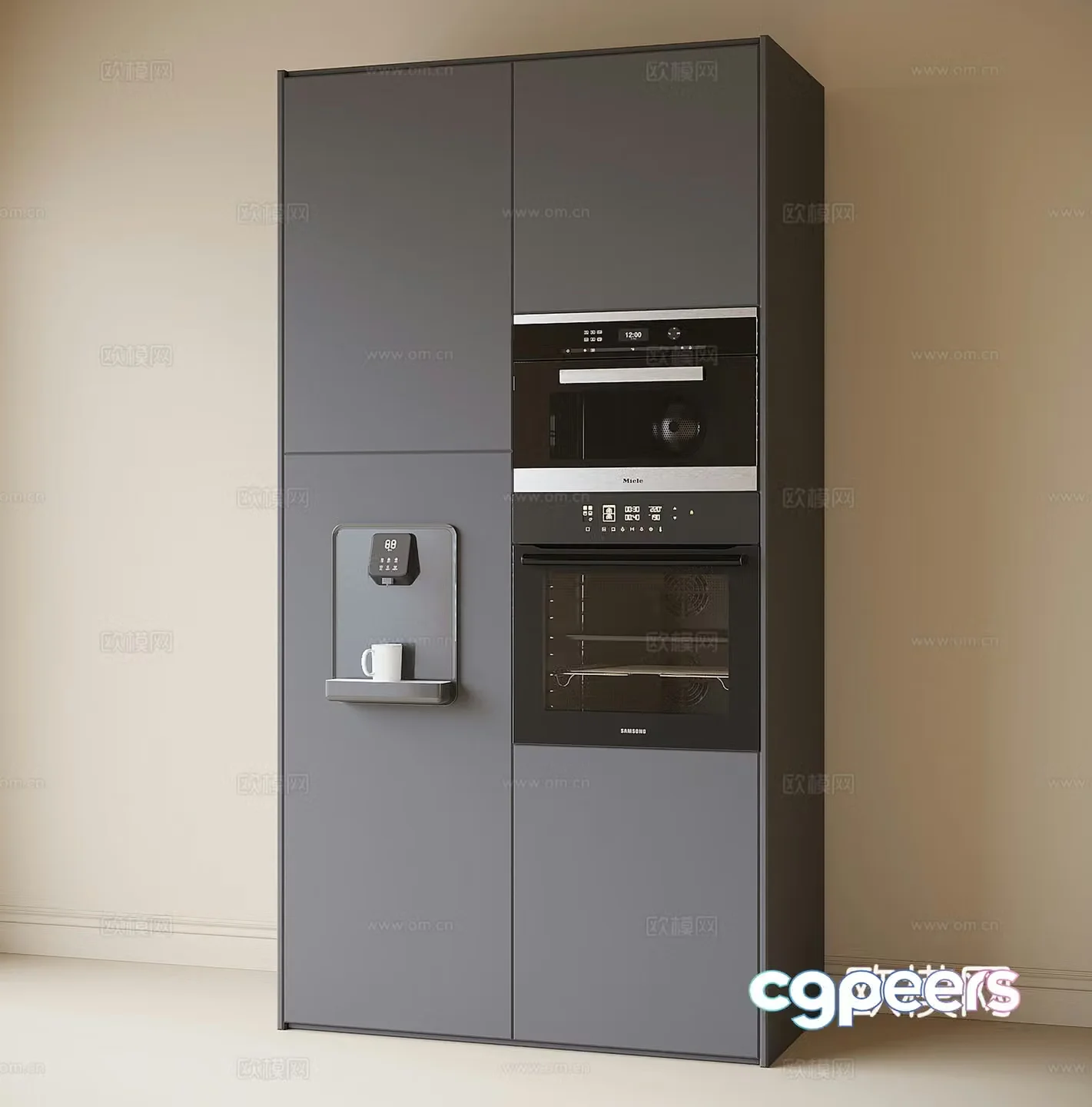 Modern oven cabinet sideboard wine cabinet 3d model