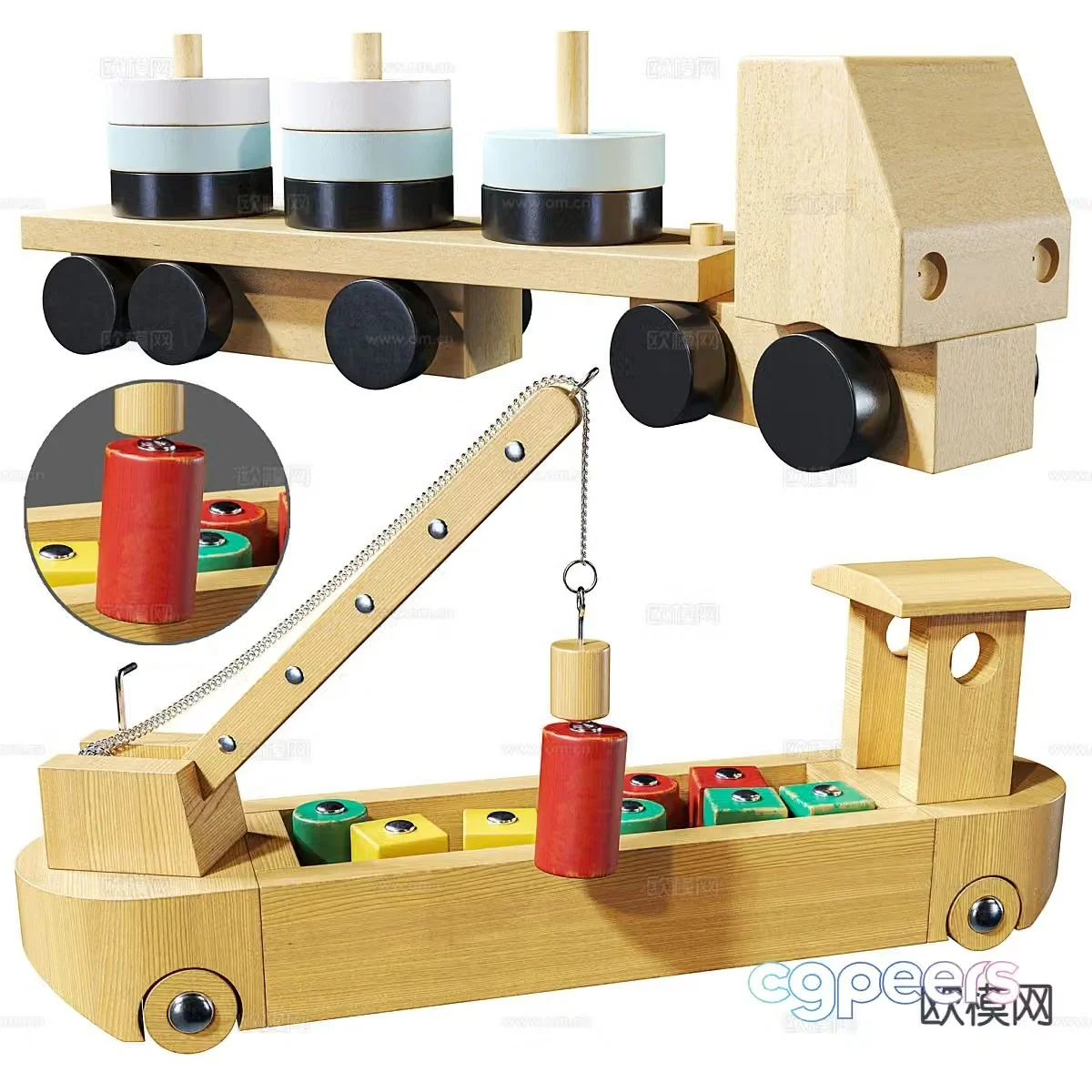 Building block toys 3d model