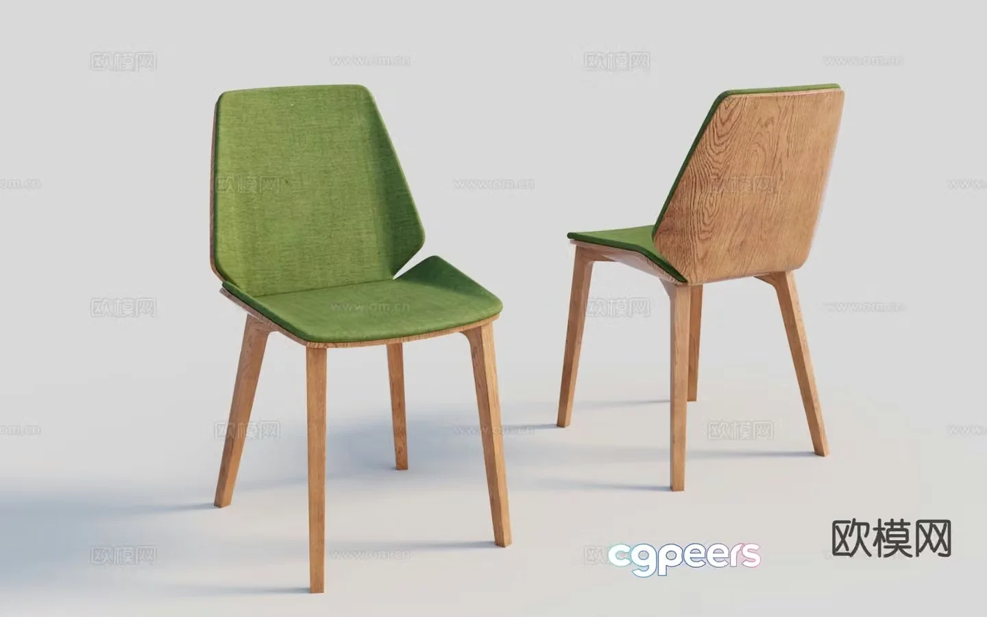 Nordic chair single chair dining chair 3d model