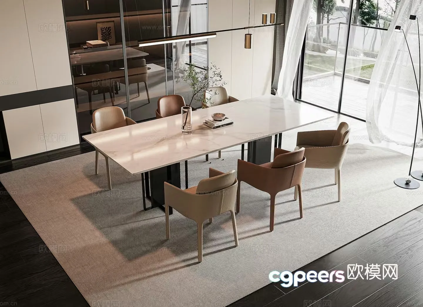 Modern restaurant 3d model