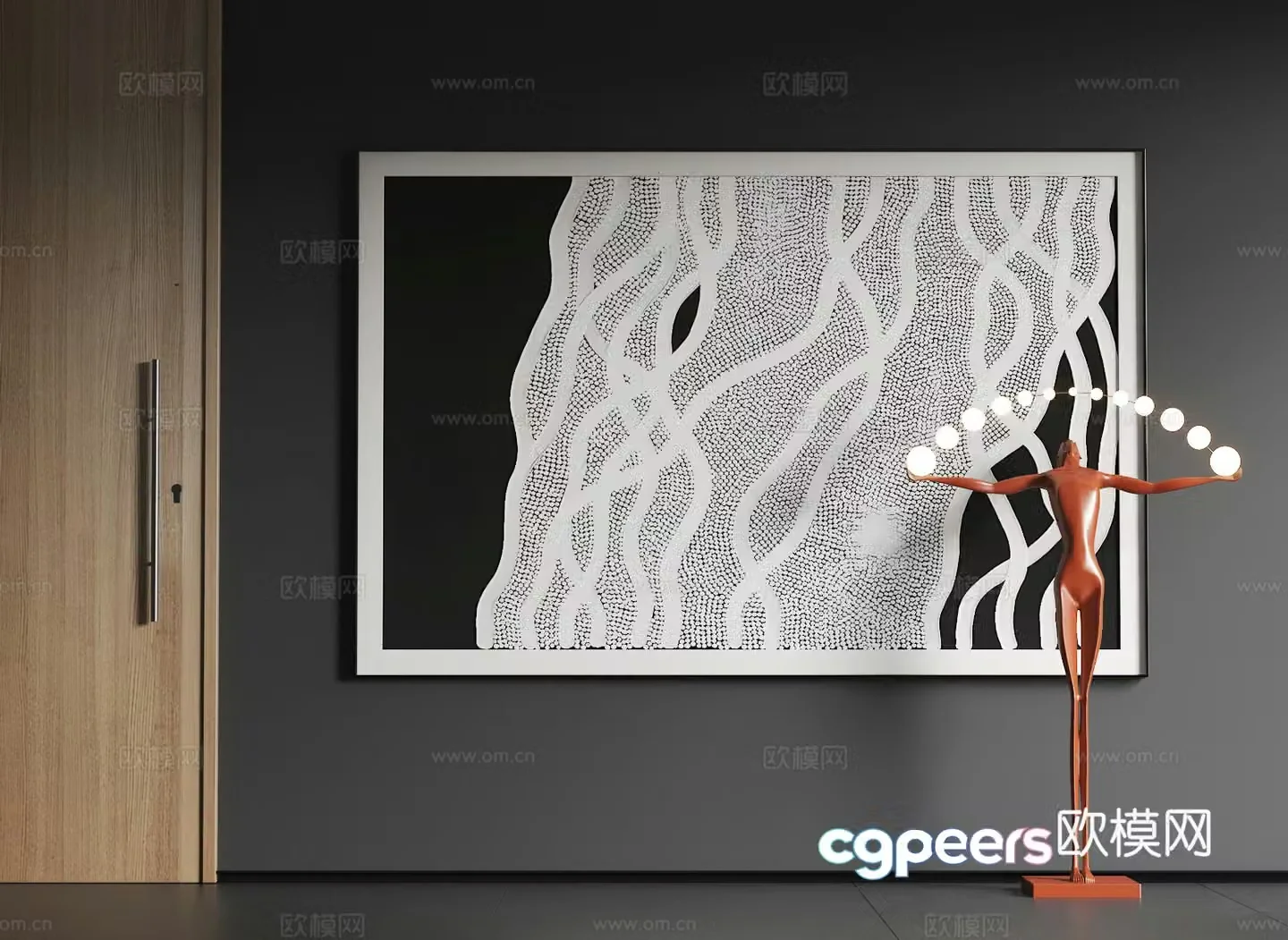 Modern large-scale hanging paintings Modern abstract hanging paintings Modern simple hanging paintings 3d model