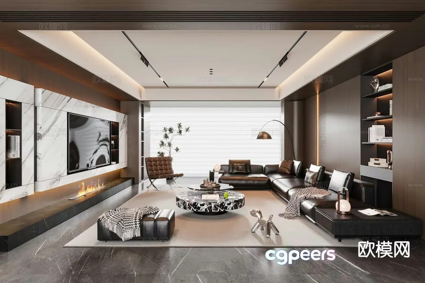 Italian living room 3d model