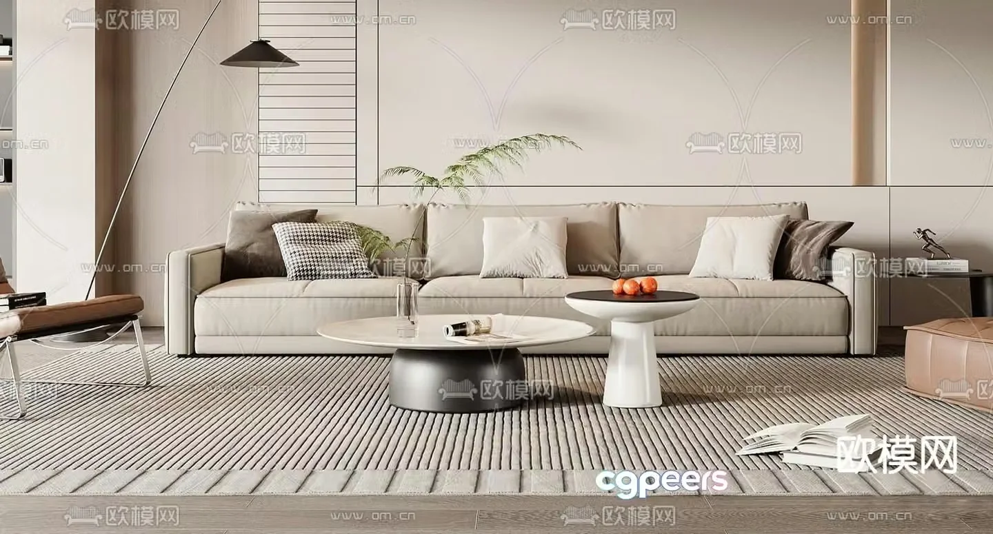 Modern sofa set 3d model