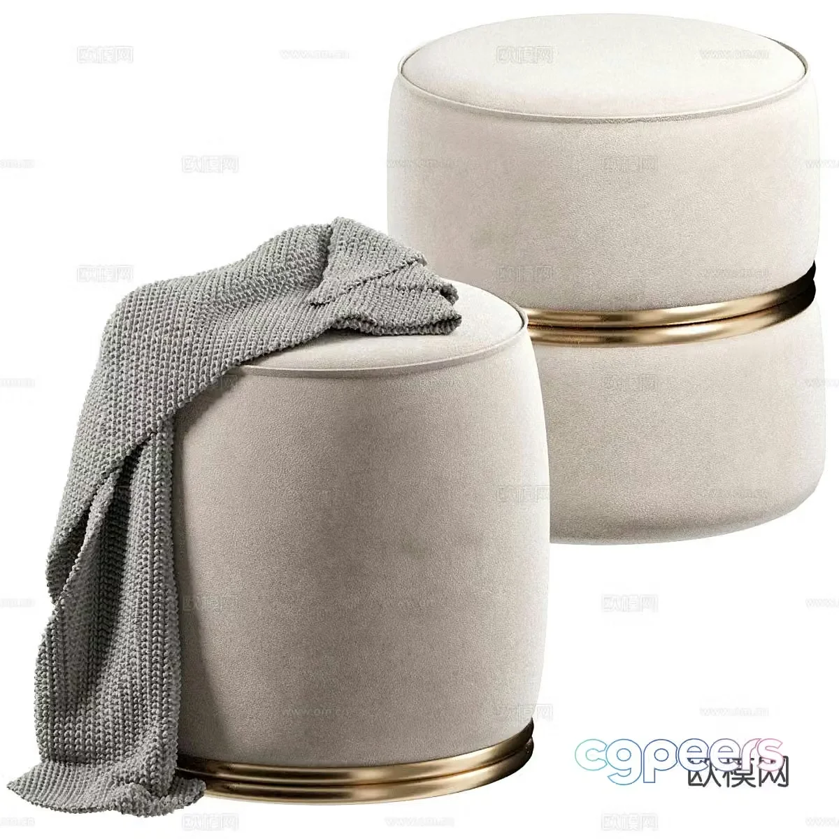 Stool sofa stool 3d model