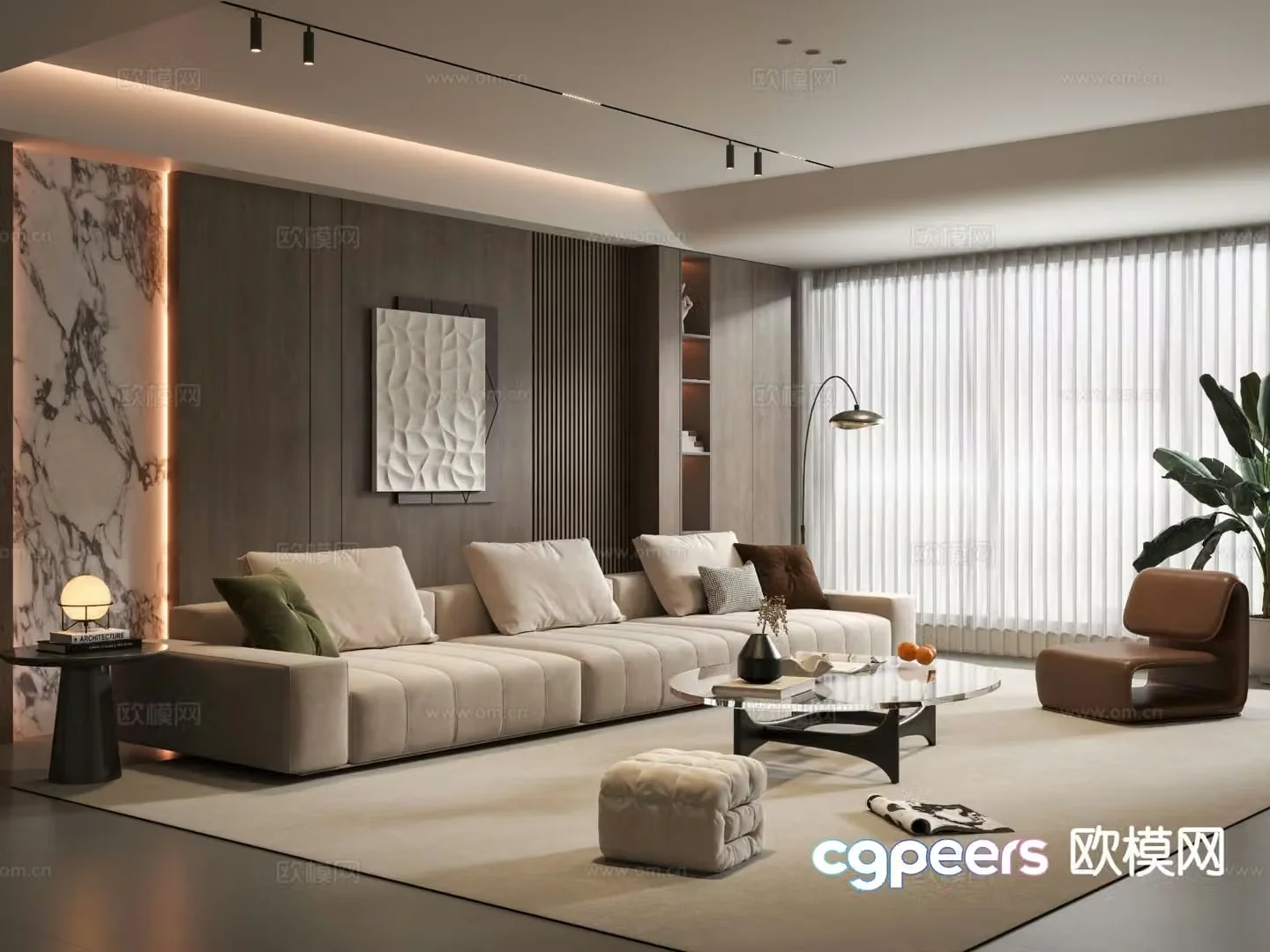 Italian living room 3d model
