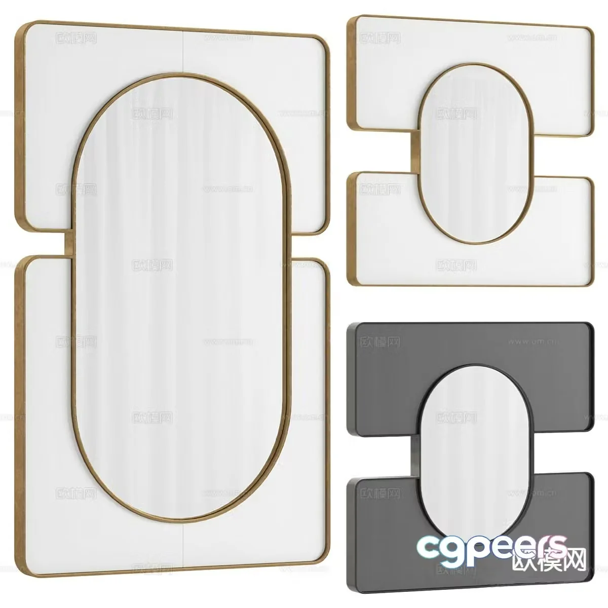 Mirror decorative mirror 3d model