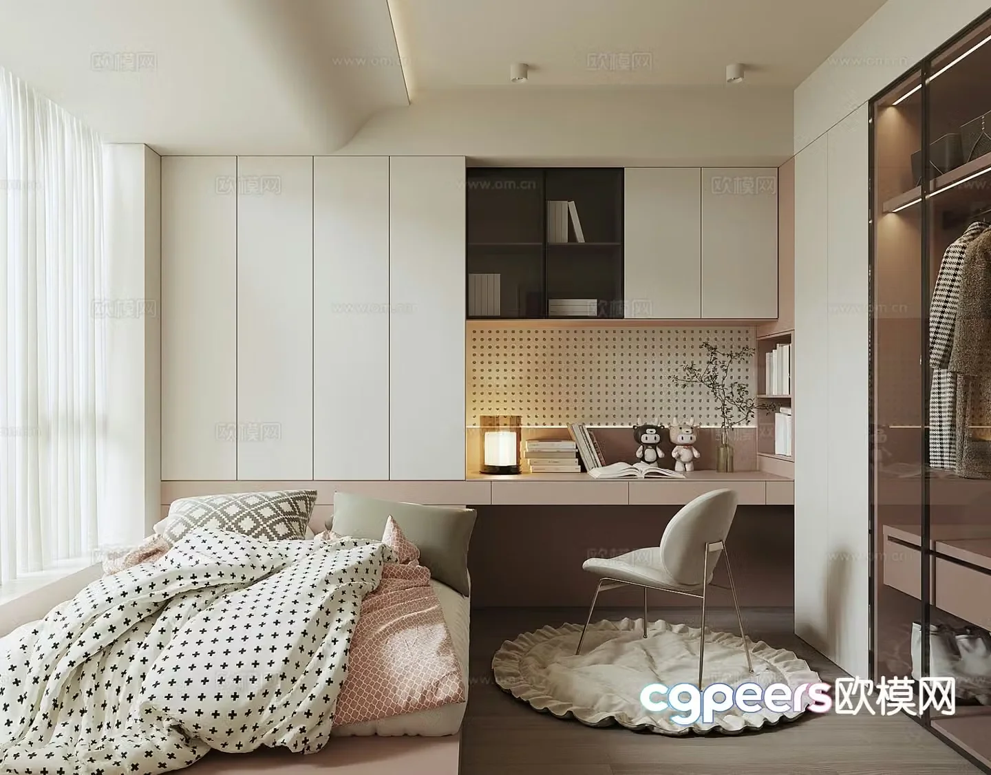 Modern tatami bedroom 3d model